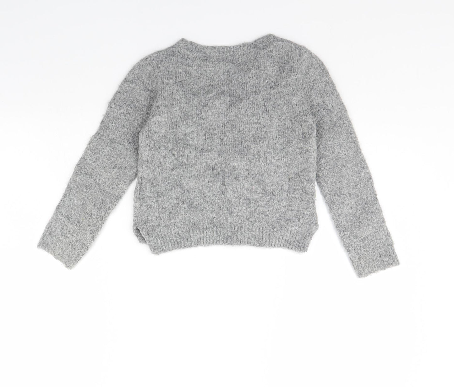 m&s Girls Grey   Pullover Jumper Size 5 Years  - Heart