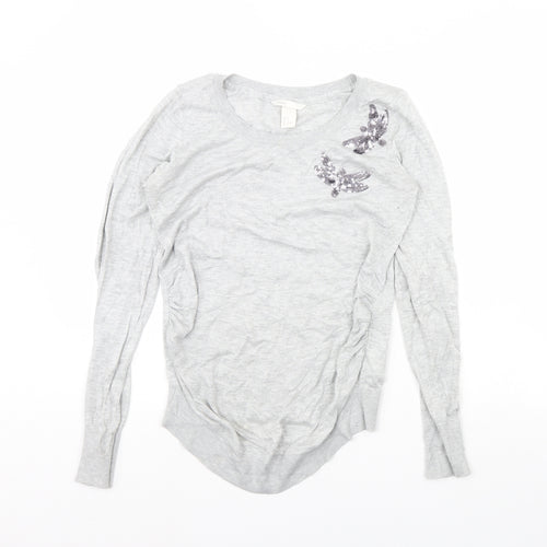 H&M Womens Grey   Pullover Jumper Size M
