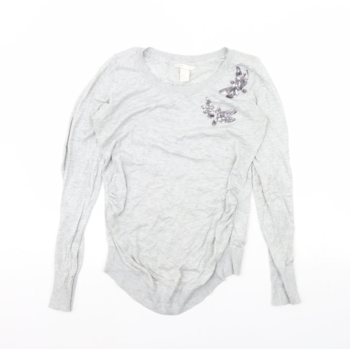 H&M Womens Grey   Pullover Jumper Size M