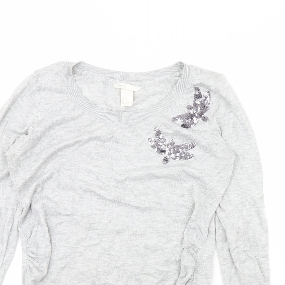 H&M Womens Grey   Pullover Jumper Size M