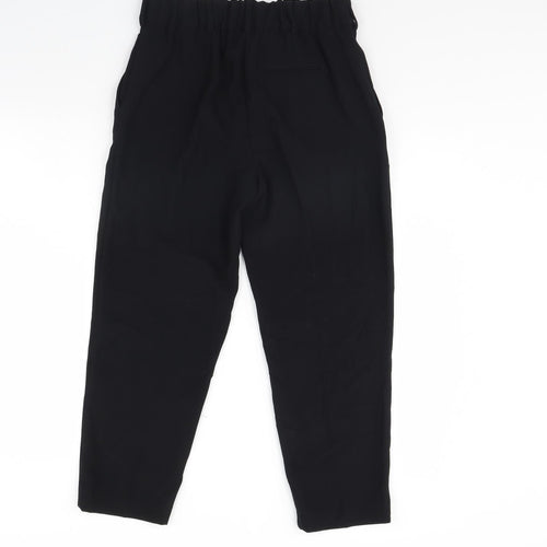 m&s Womens Black   Trousers  Size 6 L28 in
