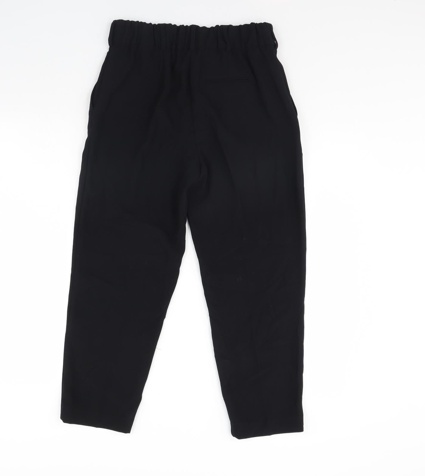 m&s Womens Black   Trousers  Size 6 L28 in