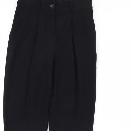 m&s Womens Black   Trousers  Size 6 L28 in