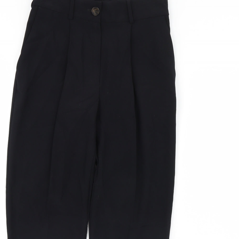 m&s Womens Black   Trousers  Size 6 L28 in