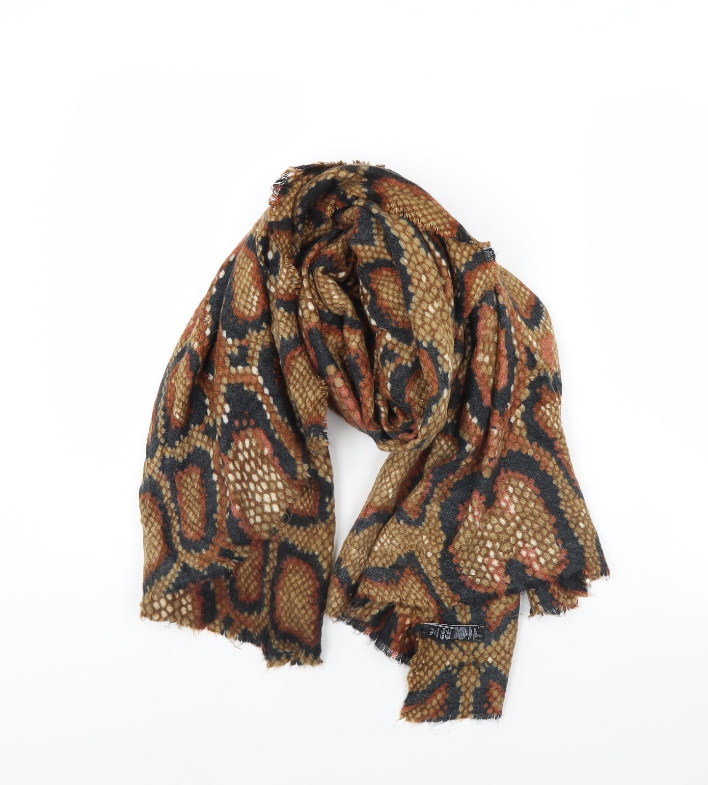 Preworn Womens Brown Animal Print   Scarf