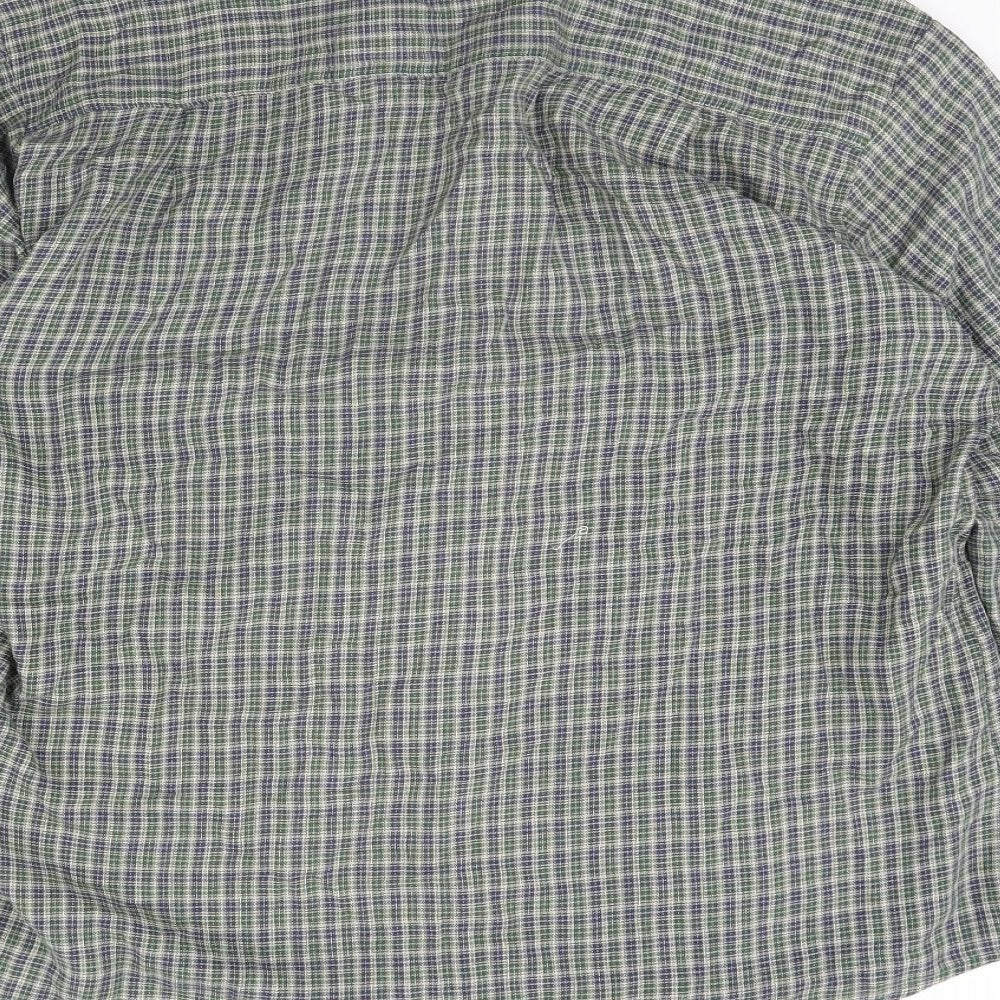 Champion Mens Green Check   Dress Shirt Size L