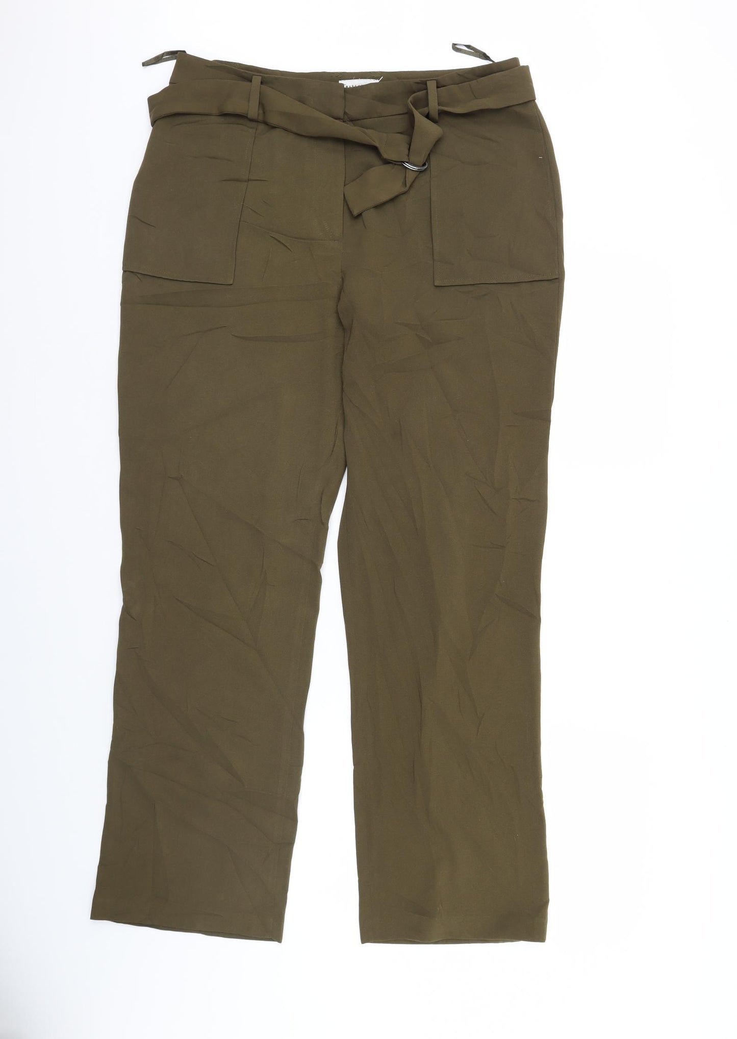 Warehouse Womens Green   Trousers  Size 14 L30 in