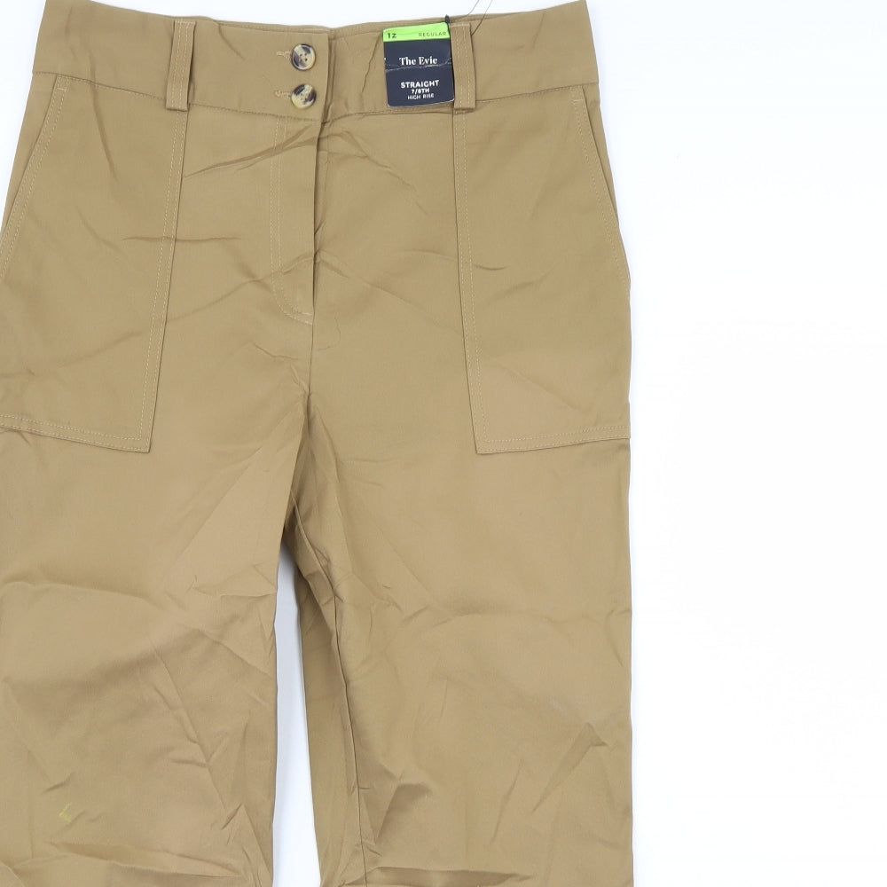 The Evie Womens Brown   Trousers  Size 12 L30 in