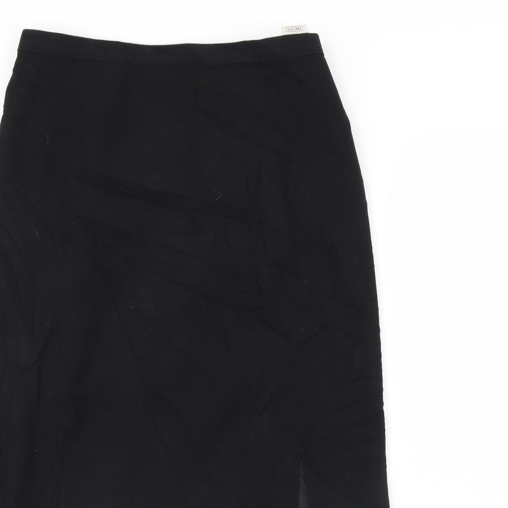 m&s Womens Black   Swing Skirt Size 14