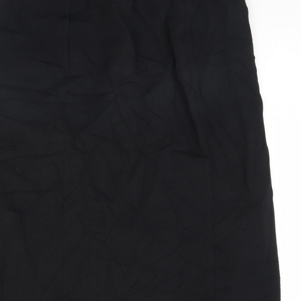 m&s Womens Black   Swing Skirt Size 14