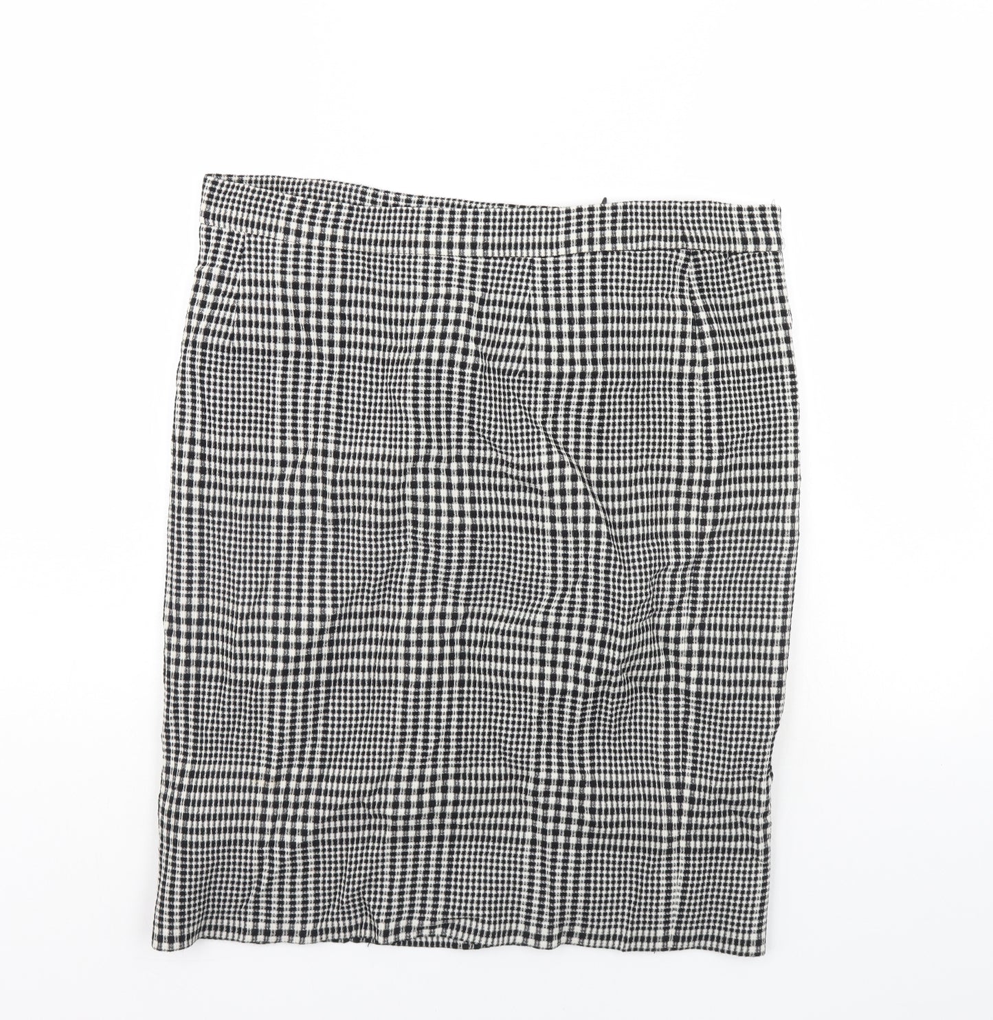 ESCADA Womens Black Check  Straight & Pencil Skirt Size 14