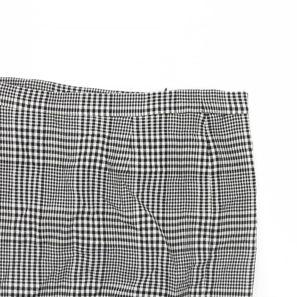 ESCADA Womens Black Check  Straight & Pencil Skirt Size 14