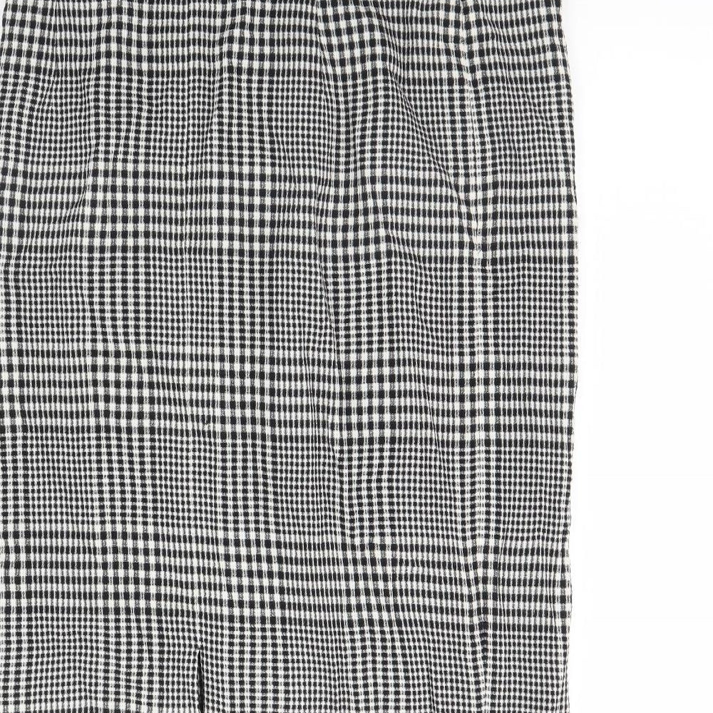 ESCADA Womens Black Check  Straight & Pencil Skirt Size 14