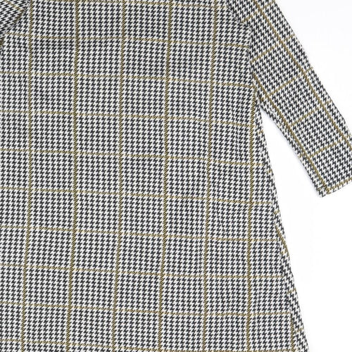 Stradivarius Womens Black Geometric  Sheath  Size S