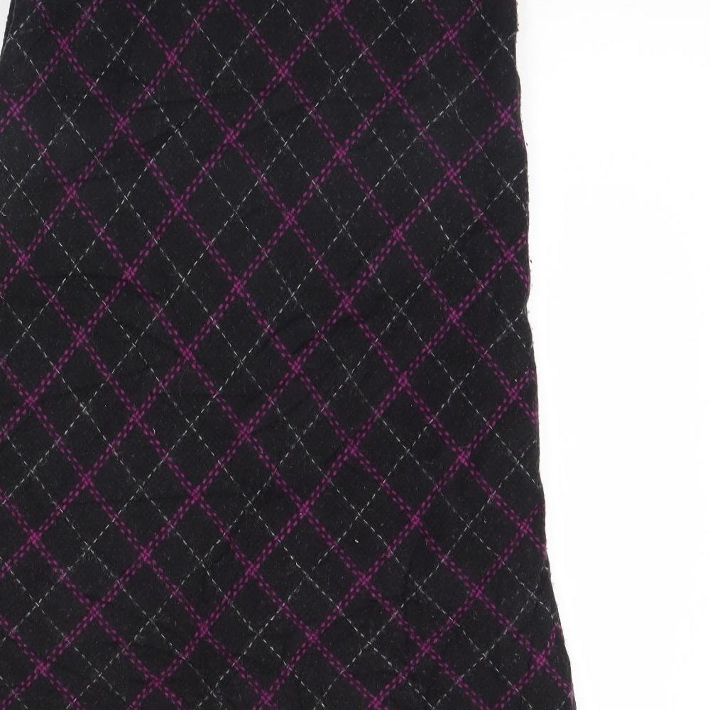 Viyella Womens Black Check  Flare Skirt Size 28 in