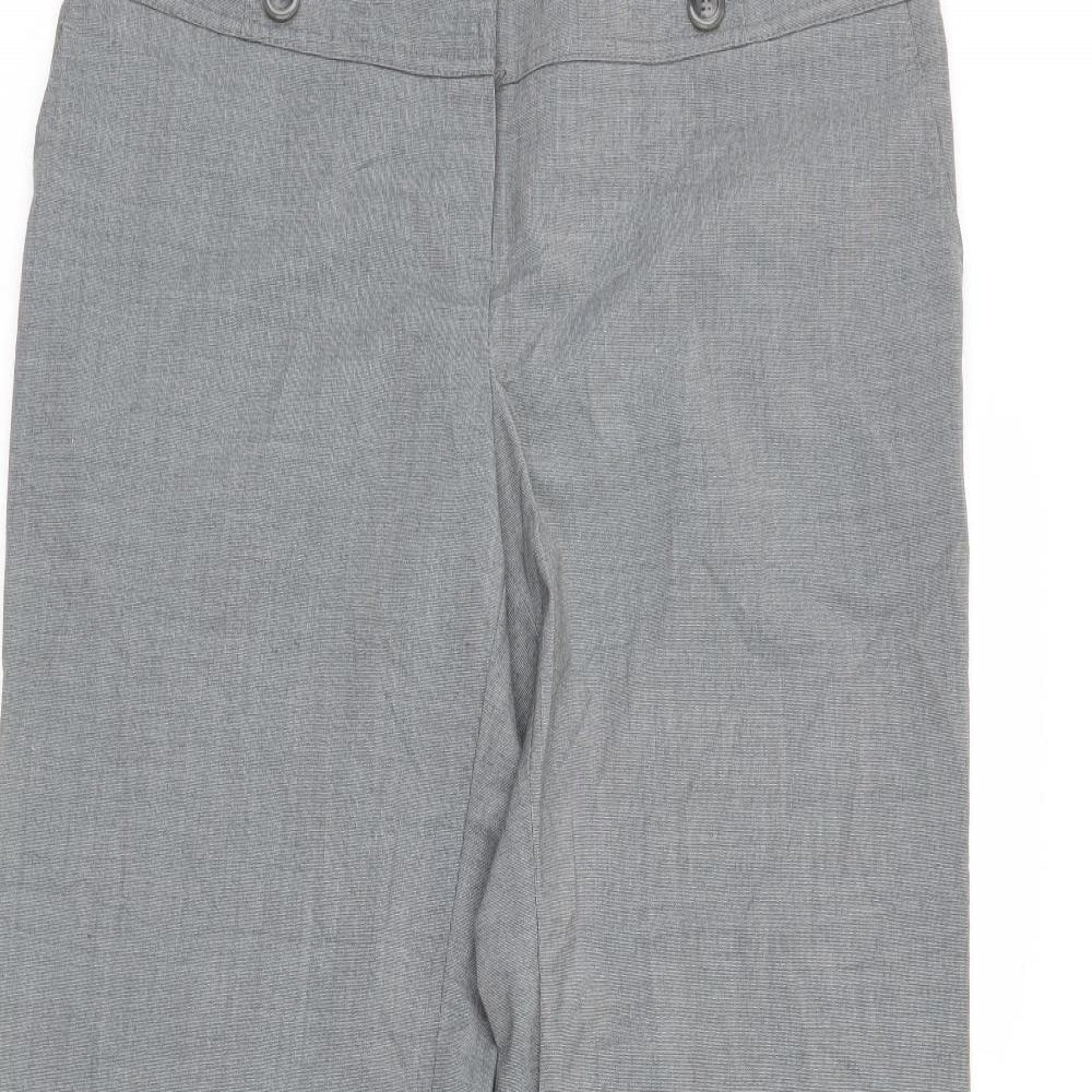 Viyella Womens Grey   Dress Pants Trousers Size 14 L30 in