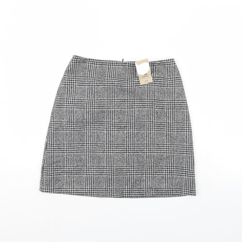 TU Womens Black Check  Mini Skirt Size 8