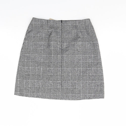 TU Womens Black Check  Mini Skirt Size 8