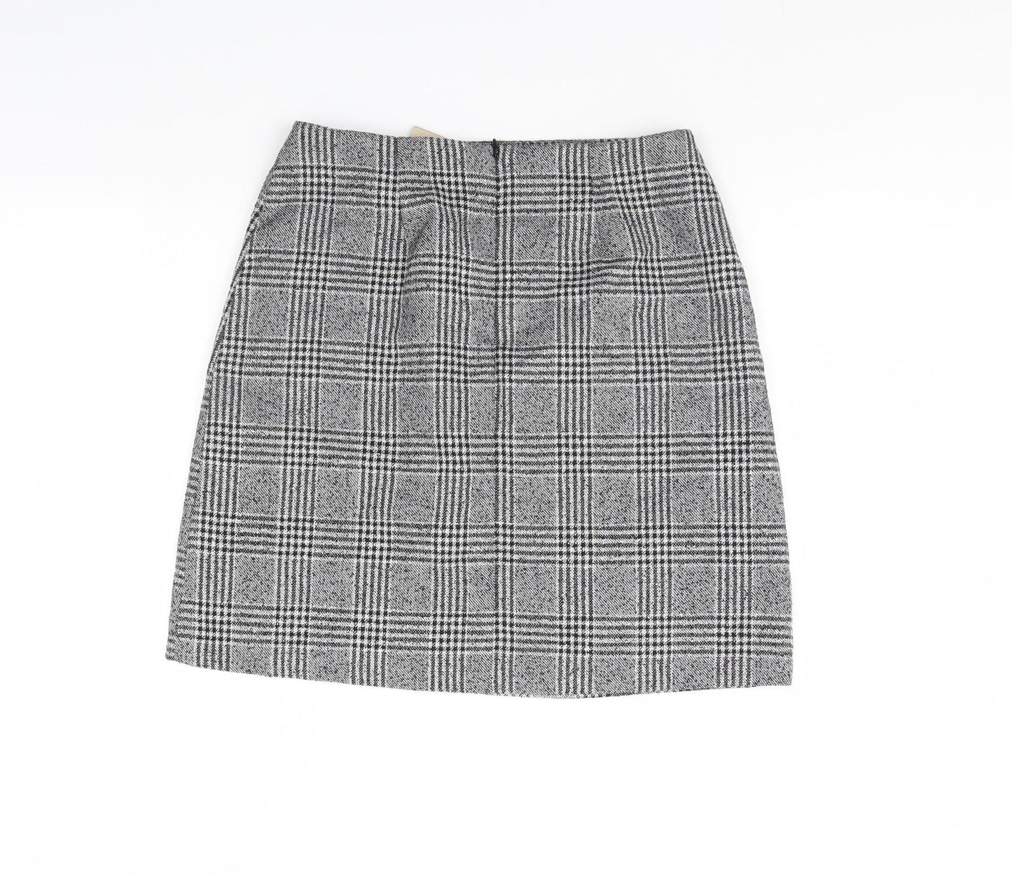 TU Womens Black Check  Mini Skirt Size 8