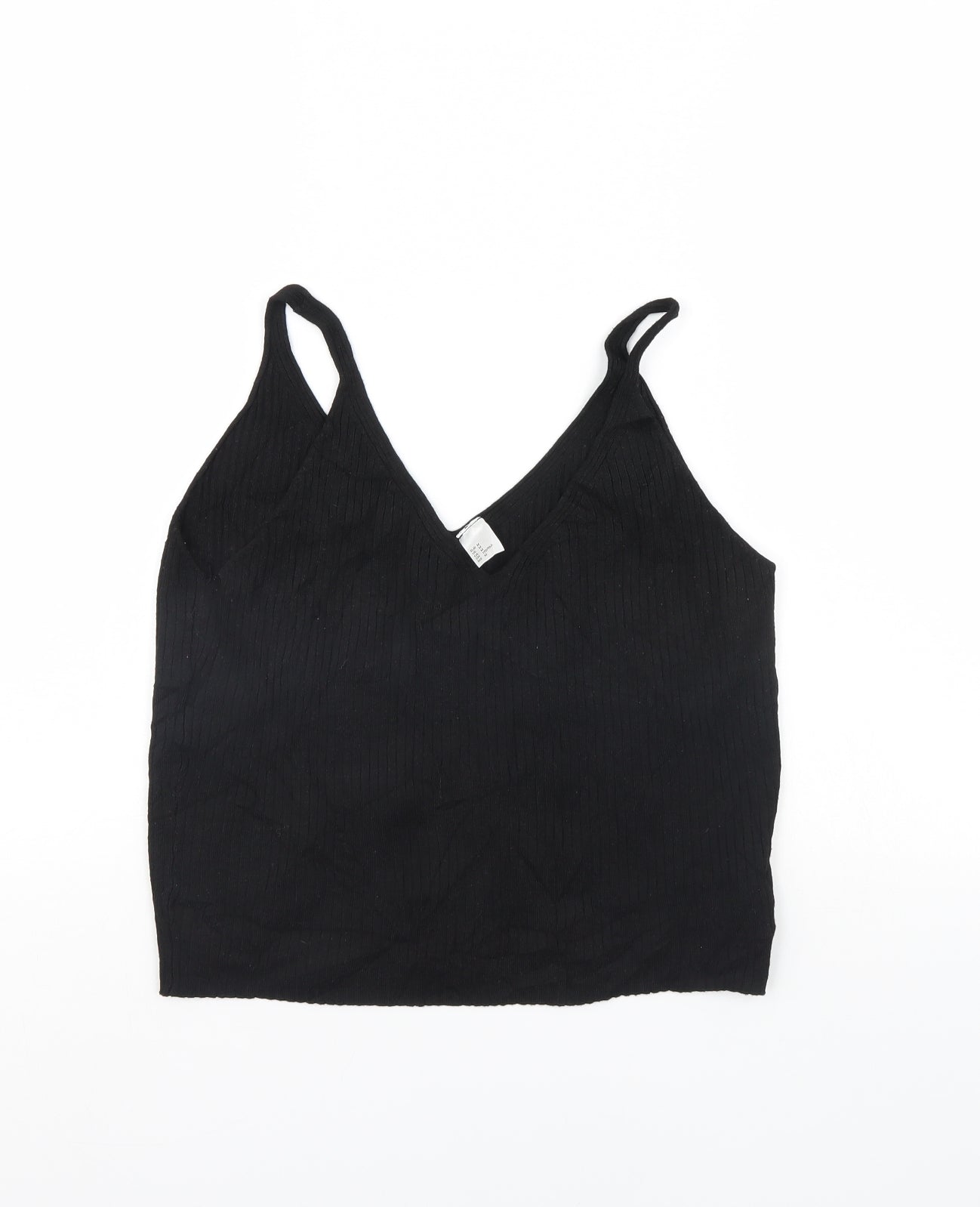 Divided Womens Black   Cropped Tank Size M