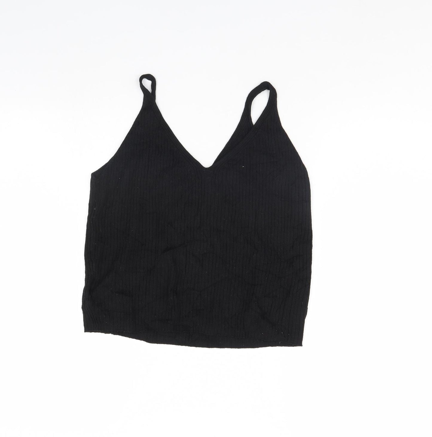 Divided Womens Black   Cropped Tank Size M