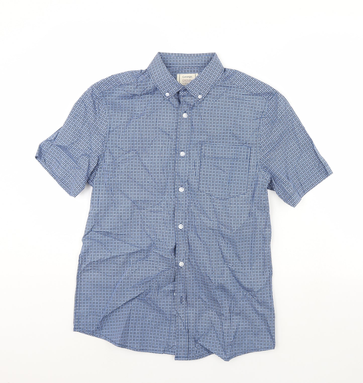 George Mens Blue    Dress Shirt Size S