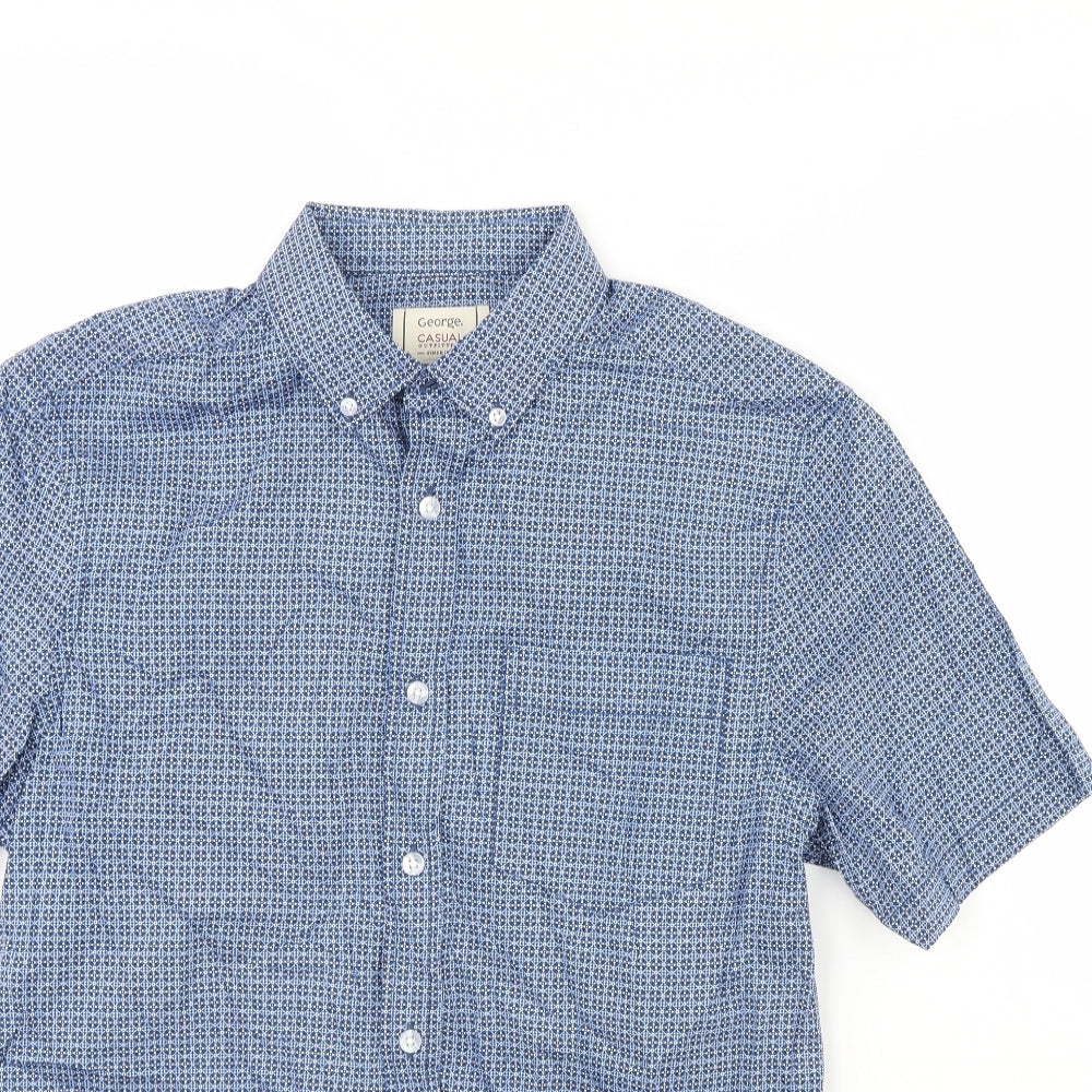 George Mens Blue    Dress Shirt Size S
