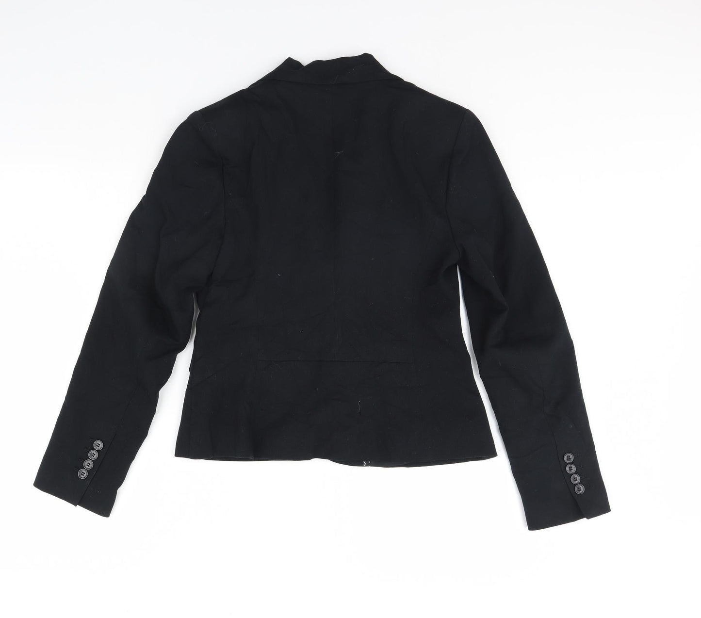m&s Womens Black   Jacket Blazer Size 8  - Shoulder Pads