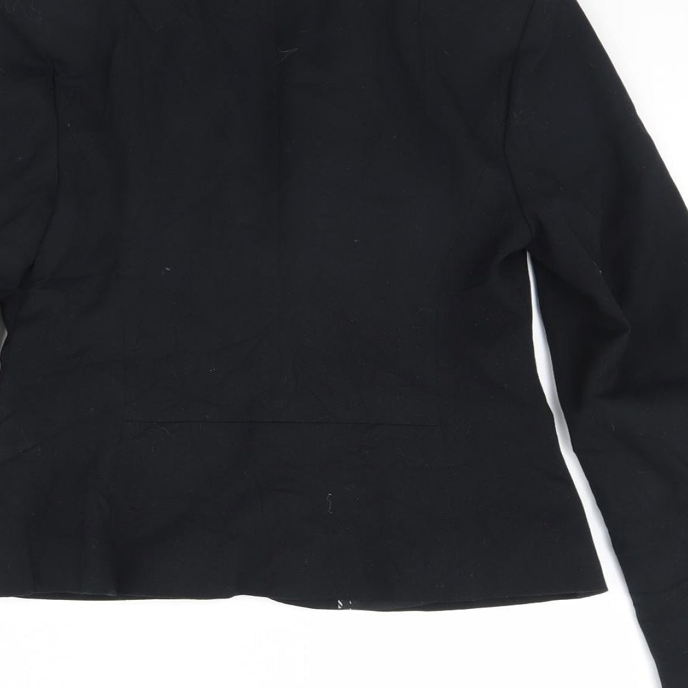 m&s Womens Black   Jacket Blazer Size 8  - Shoulder Pads