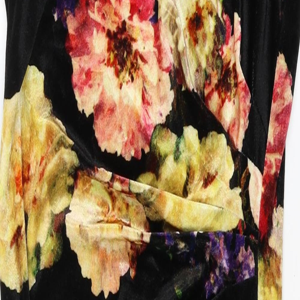 Redherring Womens Black Floral  Bodycon  Size 10