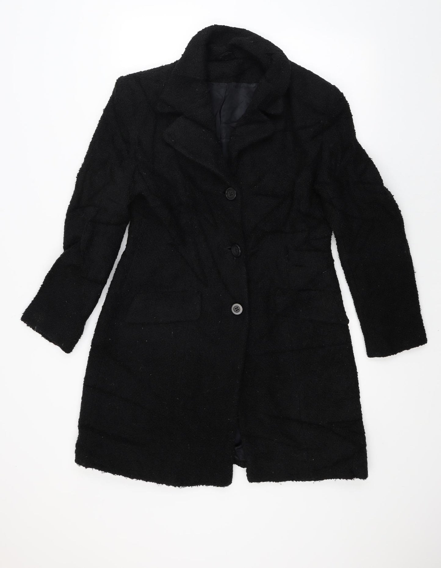 NEXT Womens Black   Overcoat Coat Size 12