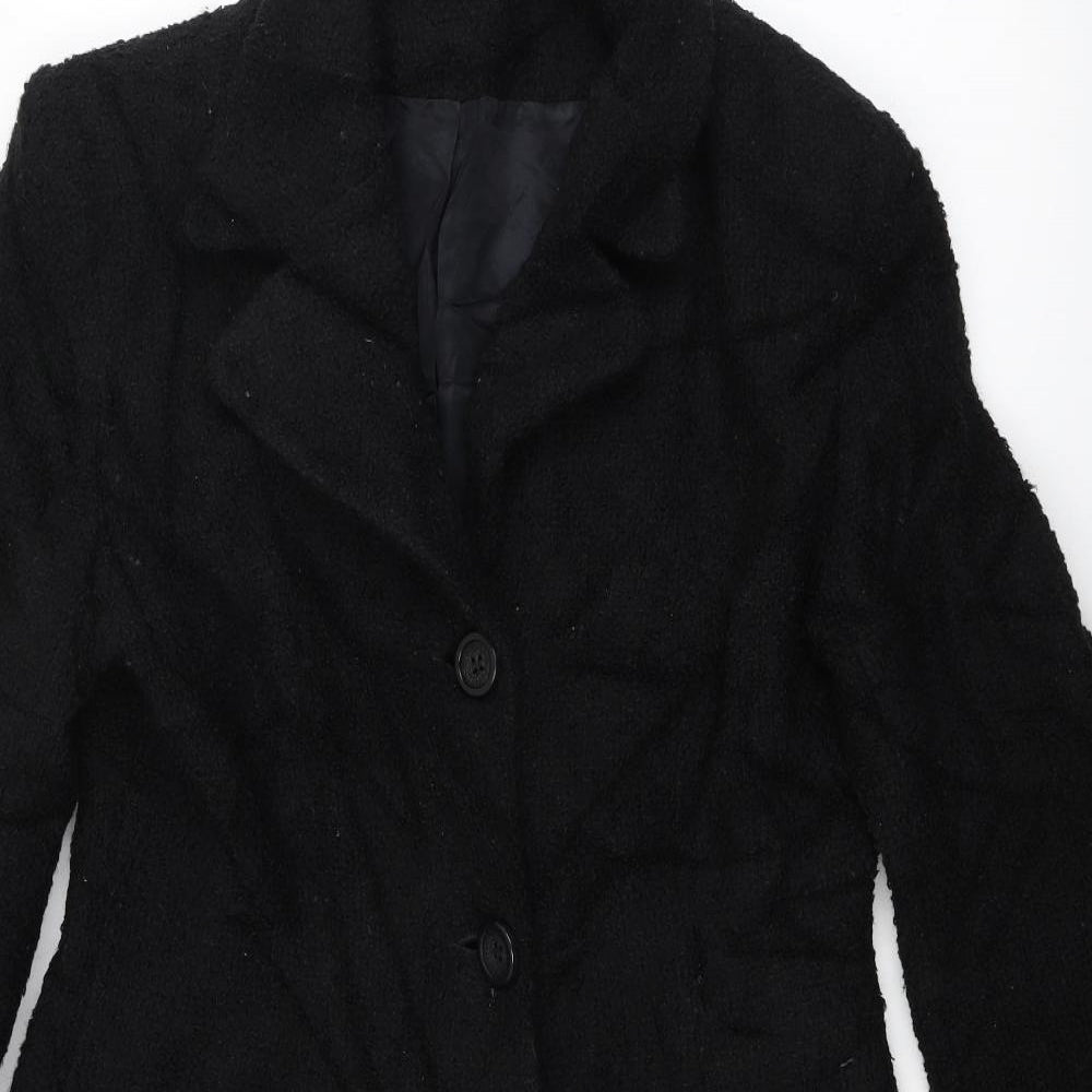 NEXT Womens Black   Overcoat Coat Size 12