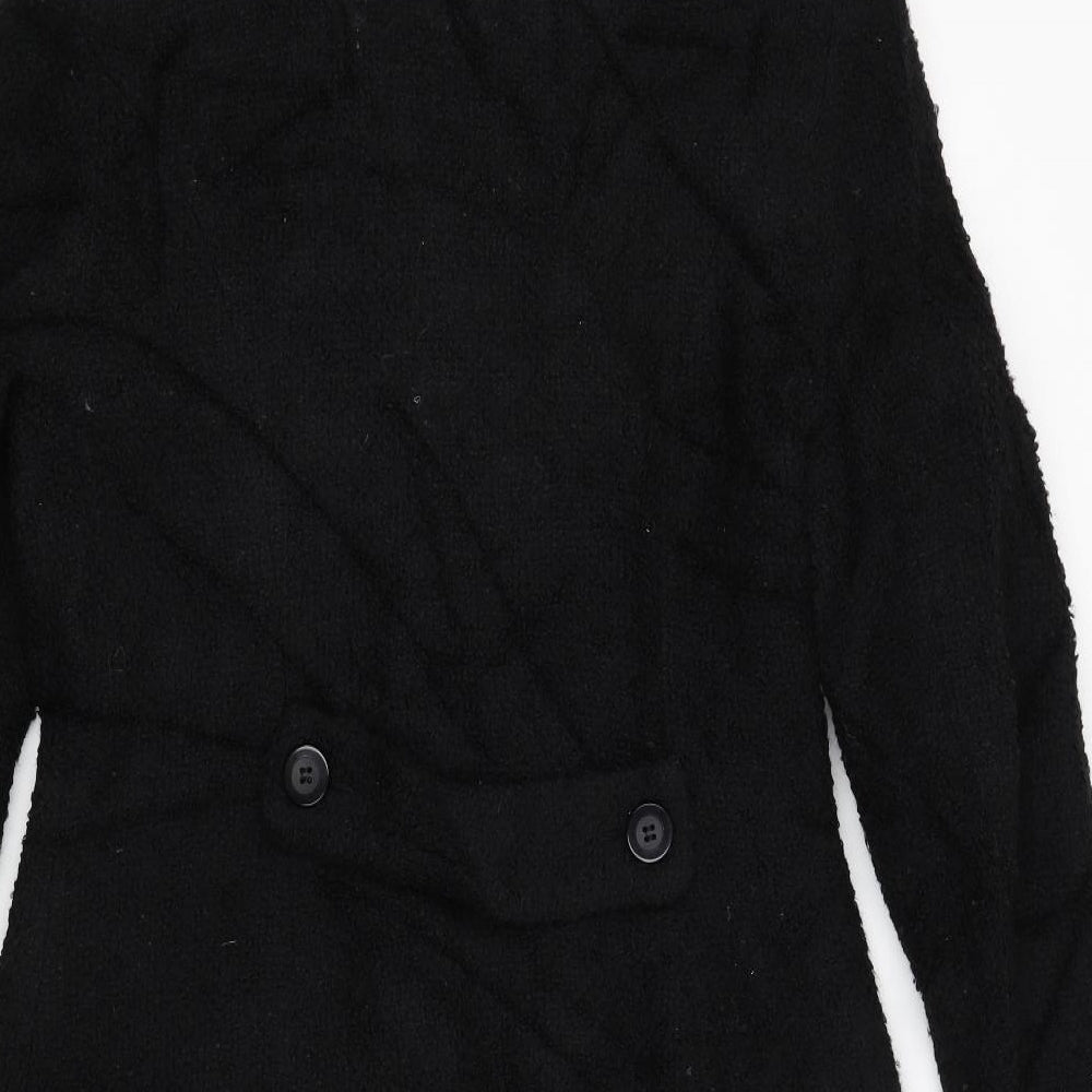 NEXT Womens Black   Overcoat Coat Size 12