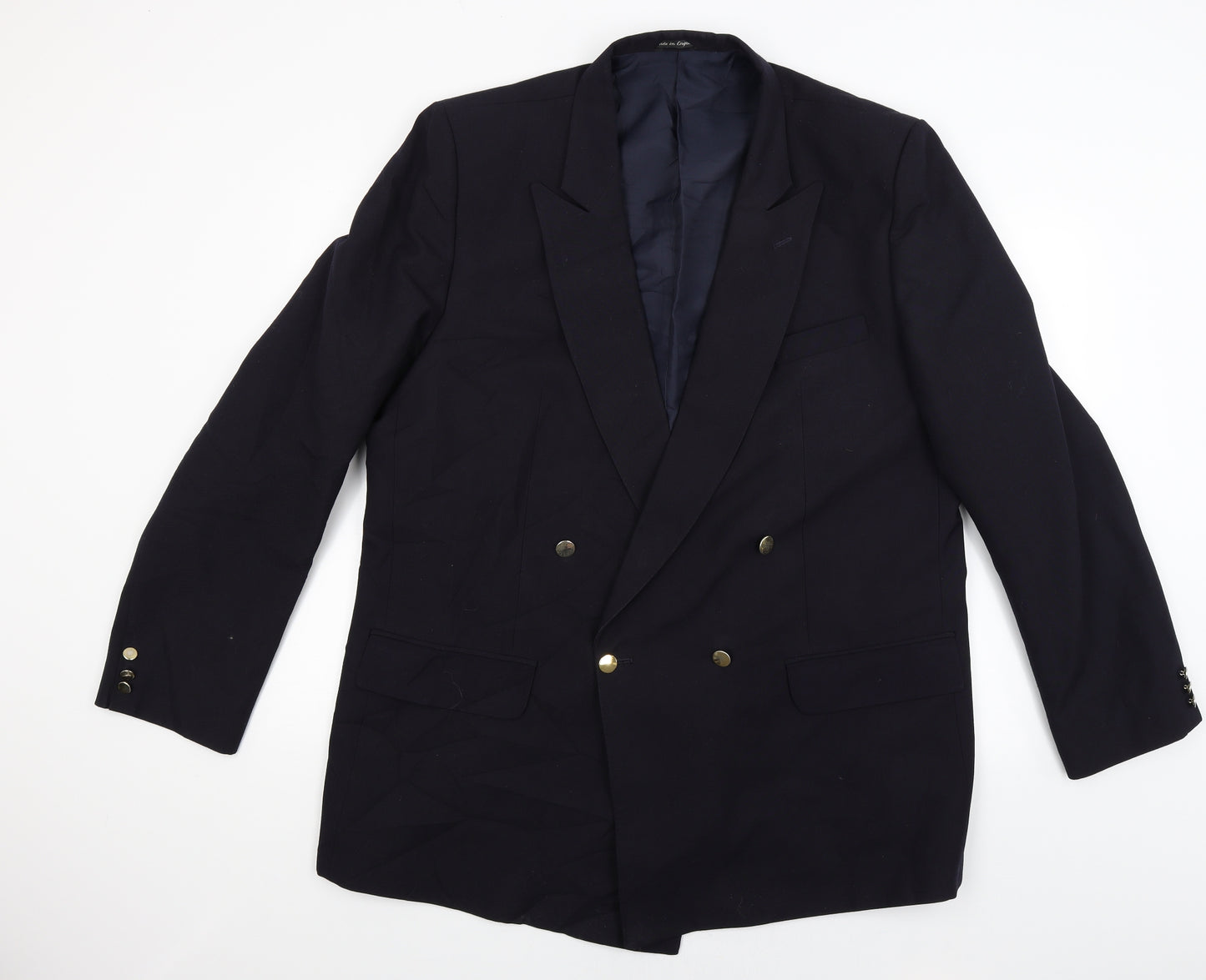 Hollingtons Mens Blue   Jacket Blazer Size 44  - Made in England