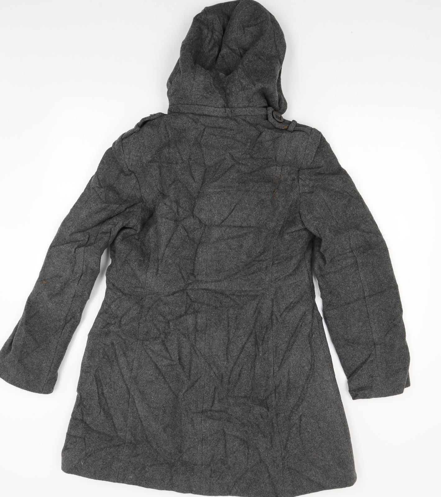 NEXT Womens Grey   Overcoat Coat Size 12