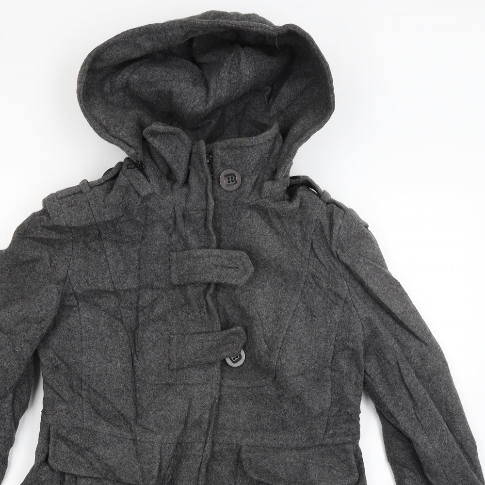 NEXT Womens Grey   Overcoat Coat Size 12