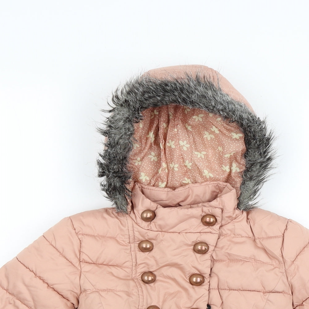 NEXT Girls Beige   Puffer Jacket Coat Size 3-4 Years