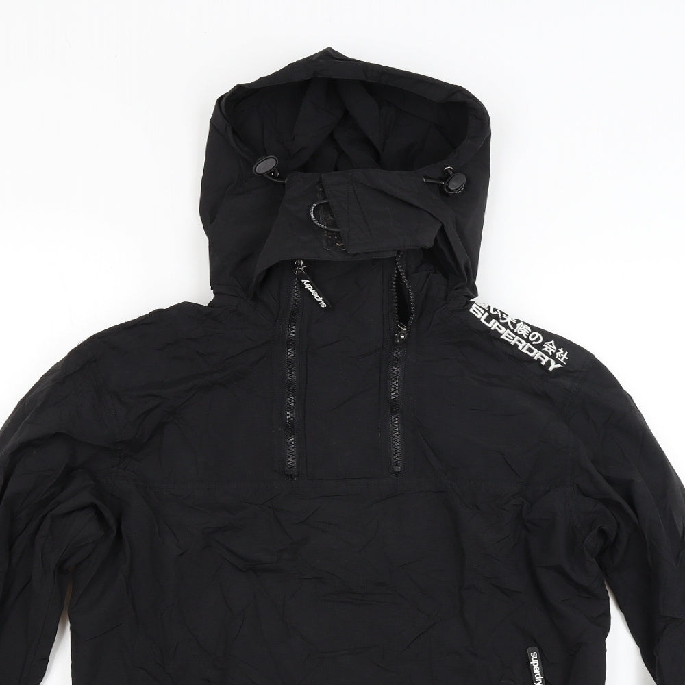 Superdry Mens Black   Windbreaker Coat Size M