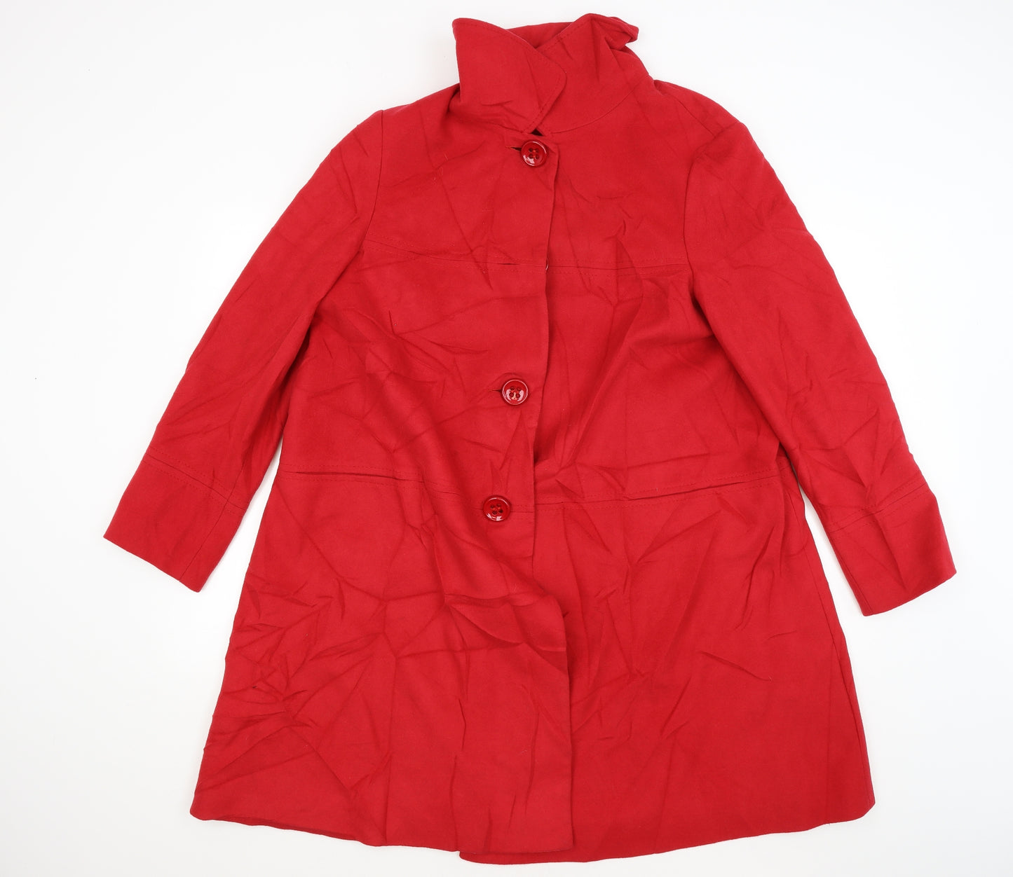 HEINE Womens Red   Overcoat Coat Size 18