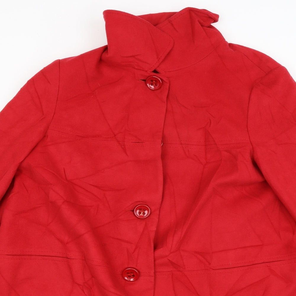 HEINE Womens Red   Overcoat Coat Size 18