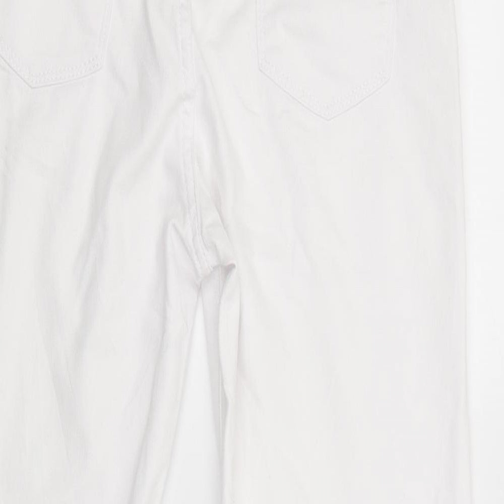 peruna Womens White  Denim Skinny Jeans Size 10 L27 in