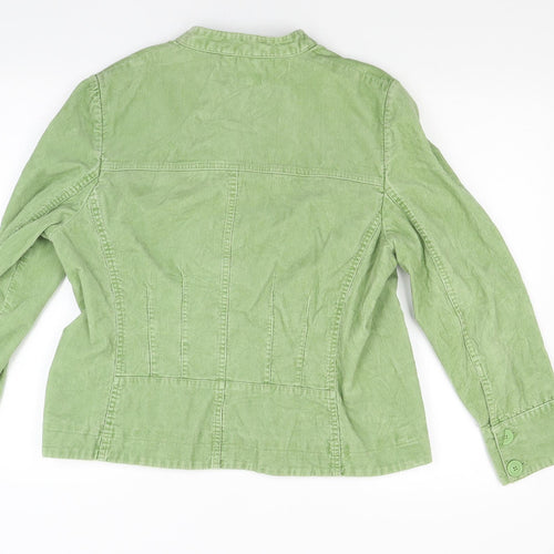 Boden Womens Green  Corduroy Jacket Coat Size 18