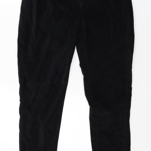 Coast Womens Black  Velour Skinny Jeans Size 8 L25 in