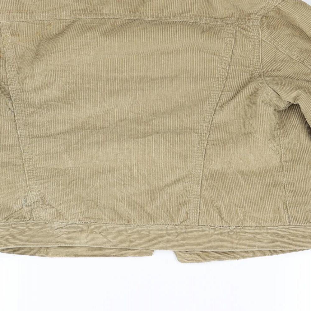 Per Una Womens Beige  Corduroy Jacket Coat Size 8