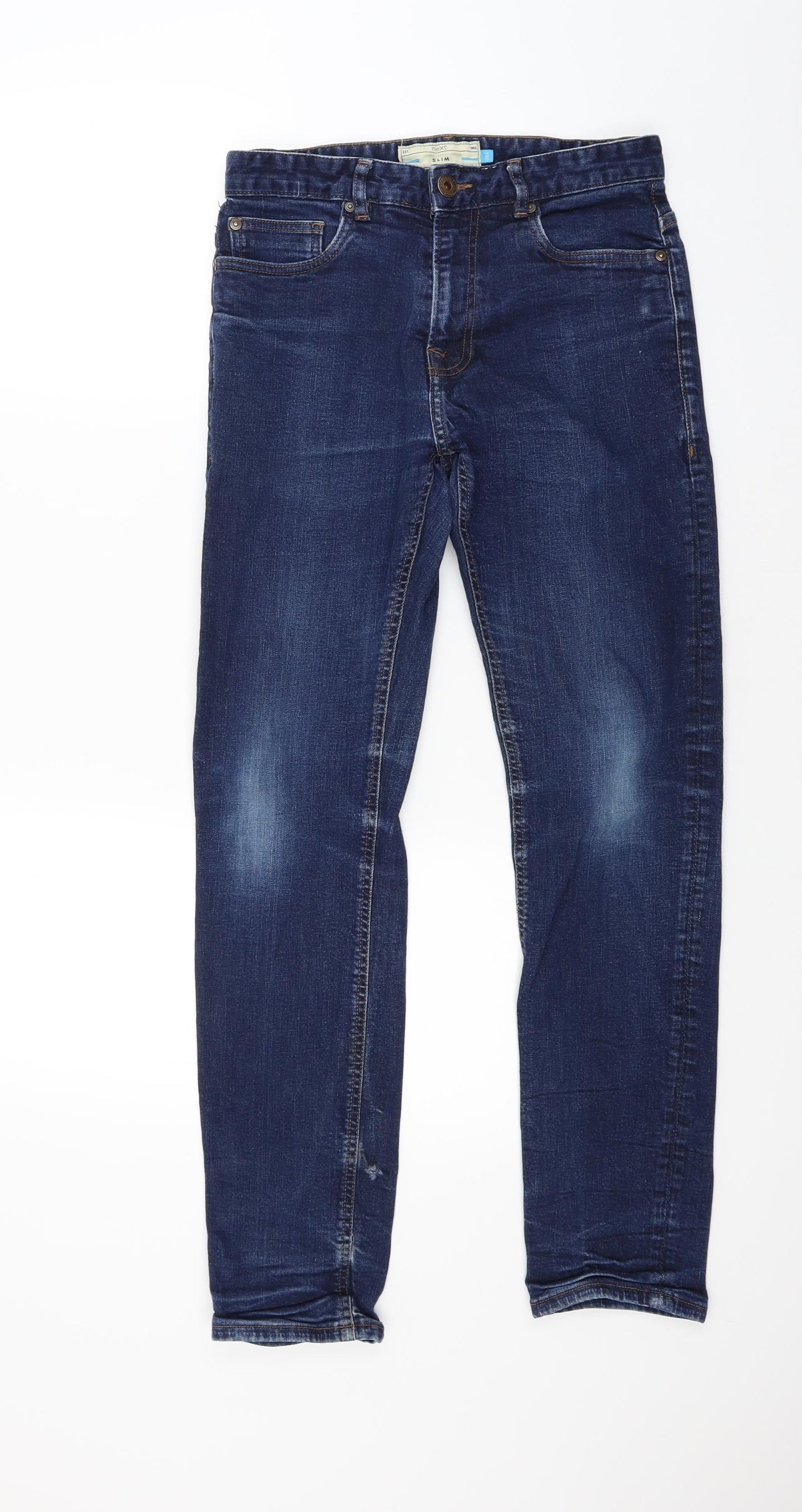 NEXT Mens Blue  Denim Skinny Jeans Size 28 L27 in