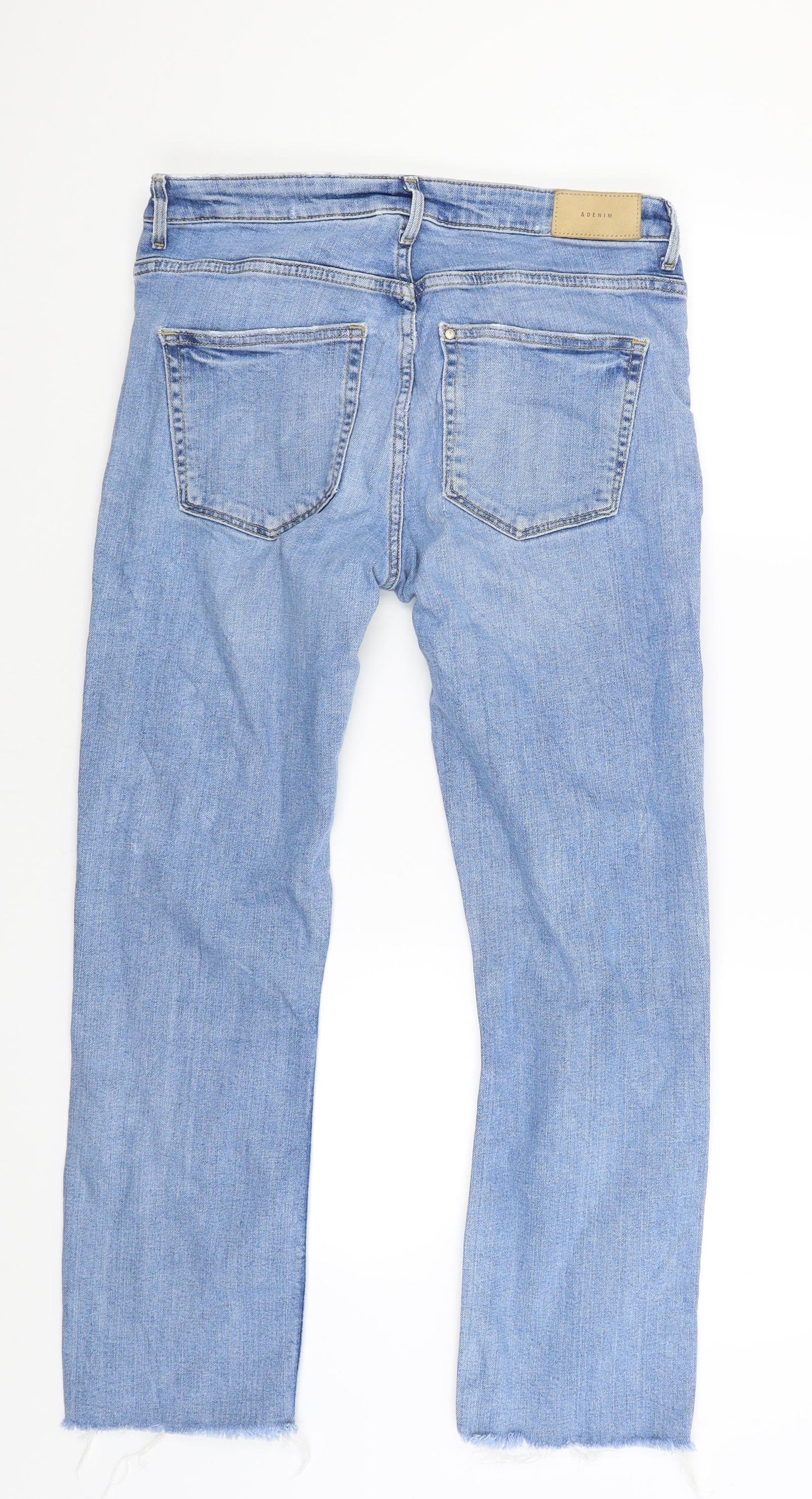New Look Womens Blue  Denim Straight Jeans Size 30 in L25 in
