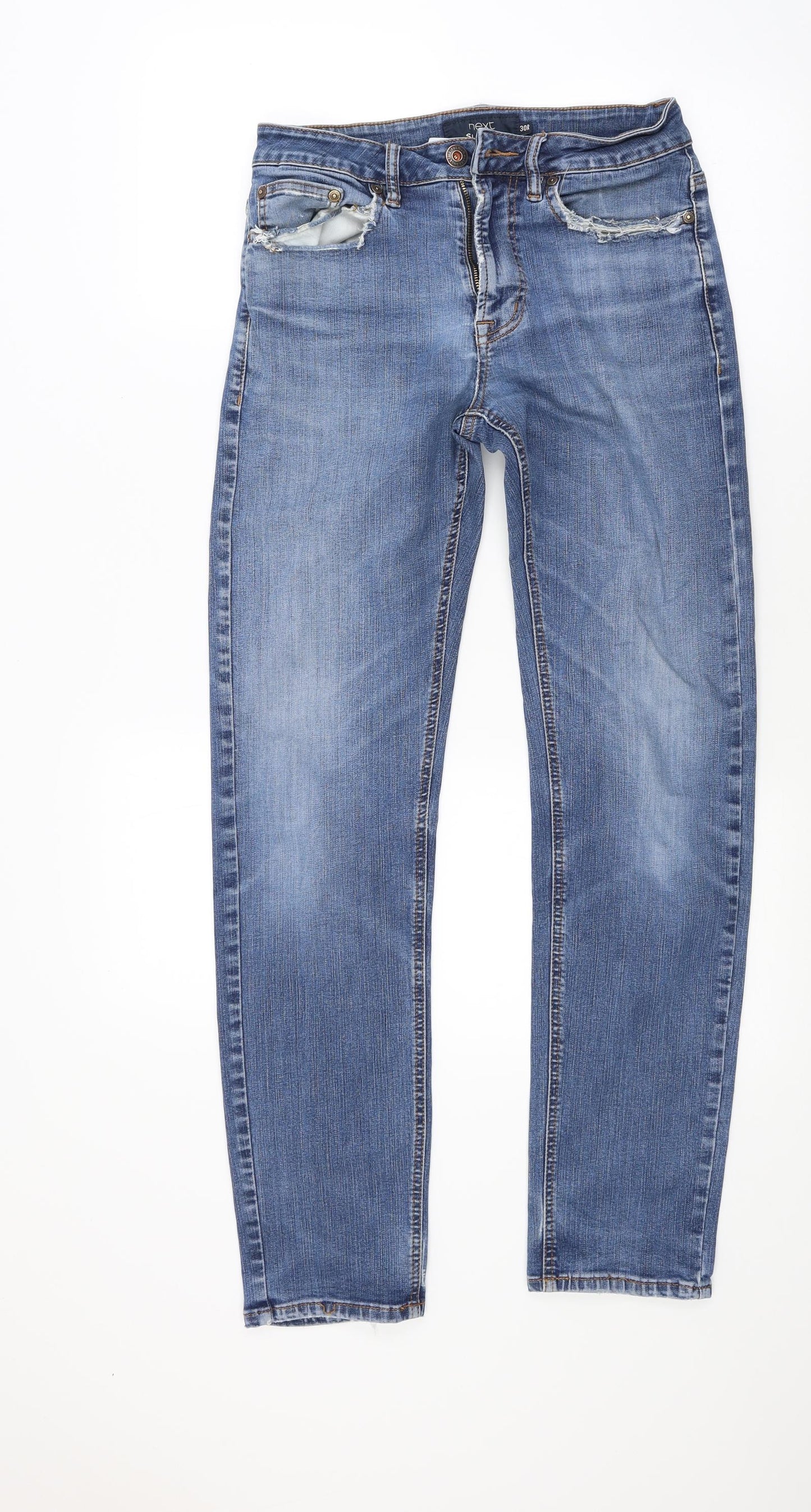 NEXT Mens Blue  Denim Skinny Jeans Size 30 in L29 in