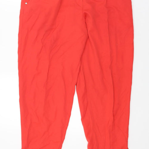 Wichile Womens Red   Capri Trousers Size 14 L25 in