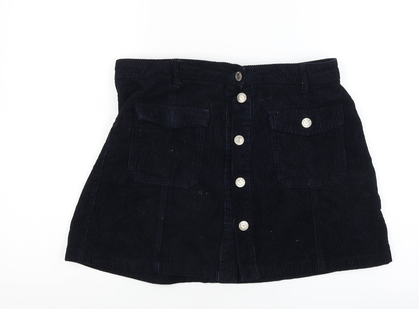 Stradivarius Womens Blue  Corduroy Mini Skirt Size 14