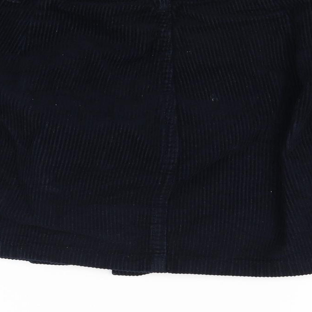 Stradivarius Womens Blue  Corduroy Mini Skirt Size 14